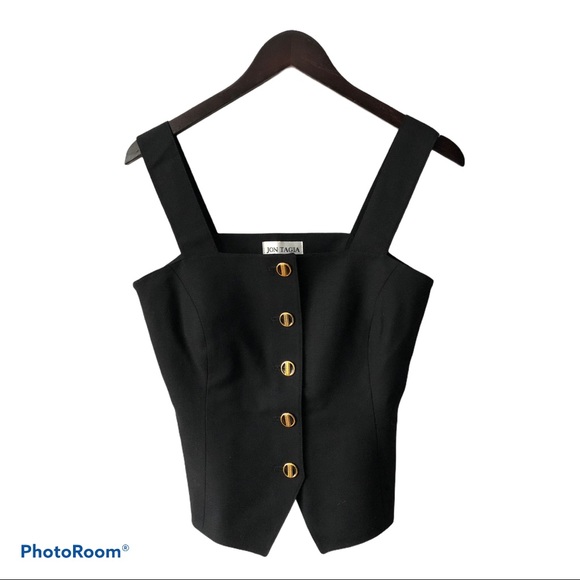 Jon Tagia Prêt À Porter black top vintage size 8 - Picture 1 of 6